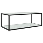 Coffee table 100x50x35 cm tempered glass white