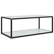 Salontafel 100x50x35 cm gehard glas wit