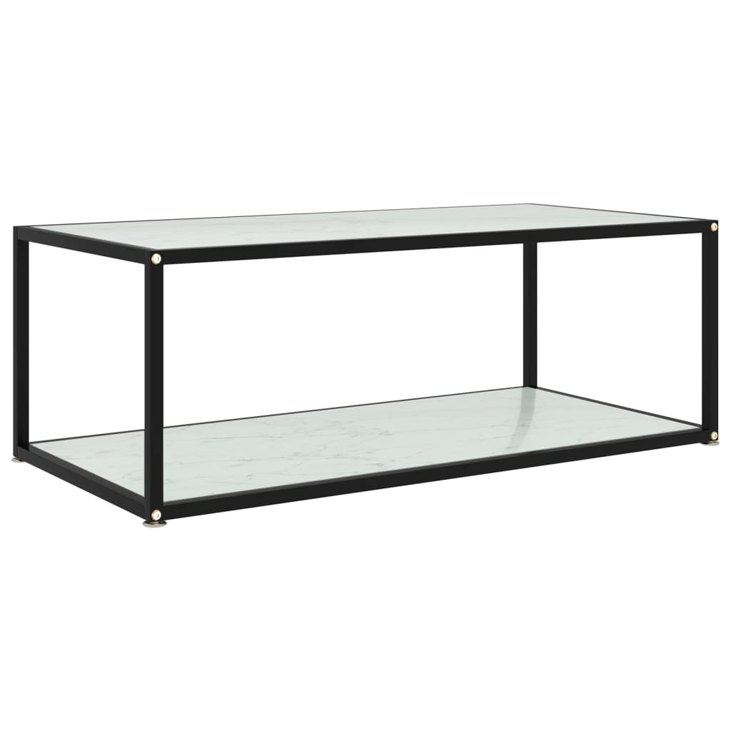 Salontafel 100X50X35 Cm Gehard Glas Wit