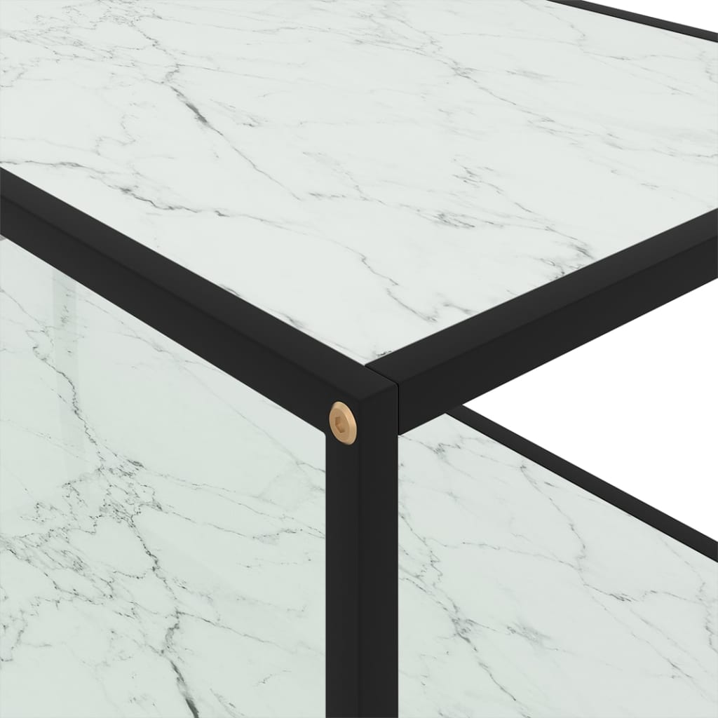 Salontafel 100X50X35 Cm Gehard Glas Wit