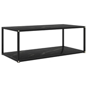 Salontafel 100x50x35 cm gehard glas zwart