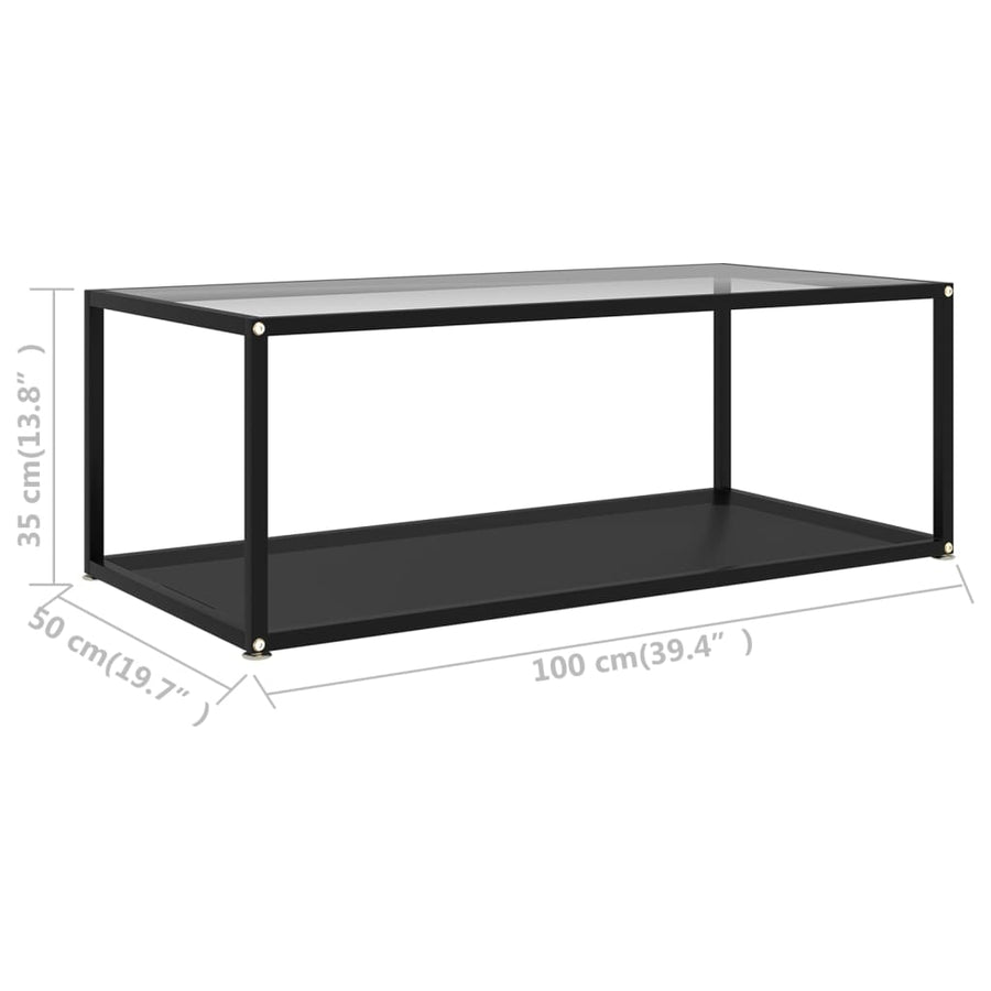 Salontafel Gehard Glas 100 x 50 x 35 cm