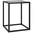 Salontafel 40x40x50 cm glas zwart