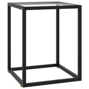Salontafel 40x40x50 cm glas zwart