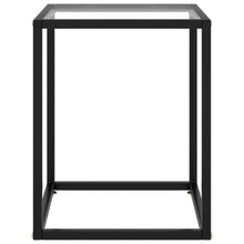 Salontafel Met Gehard Glas Zwart 40 x 40 x 50 cm Doorzichtig