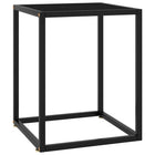Coffee table with black glass 40x40x50 cm black