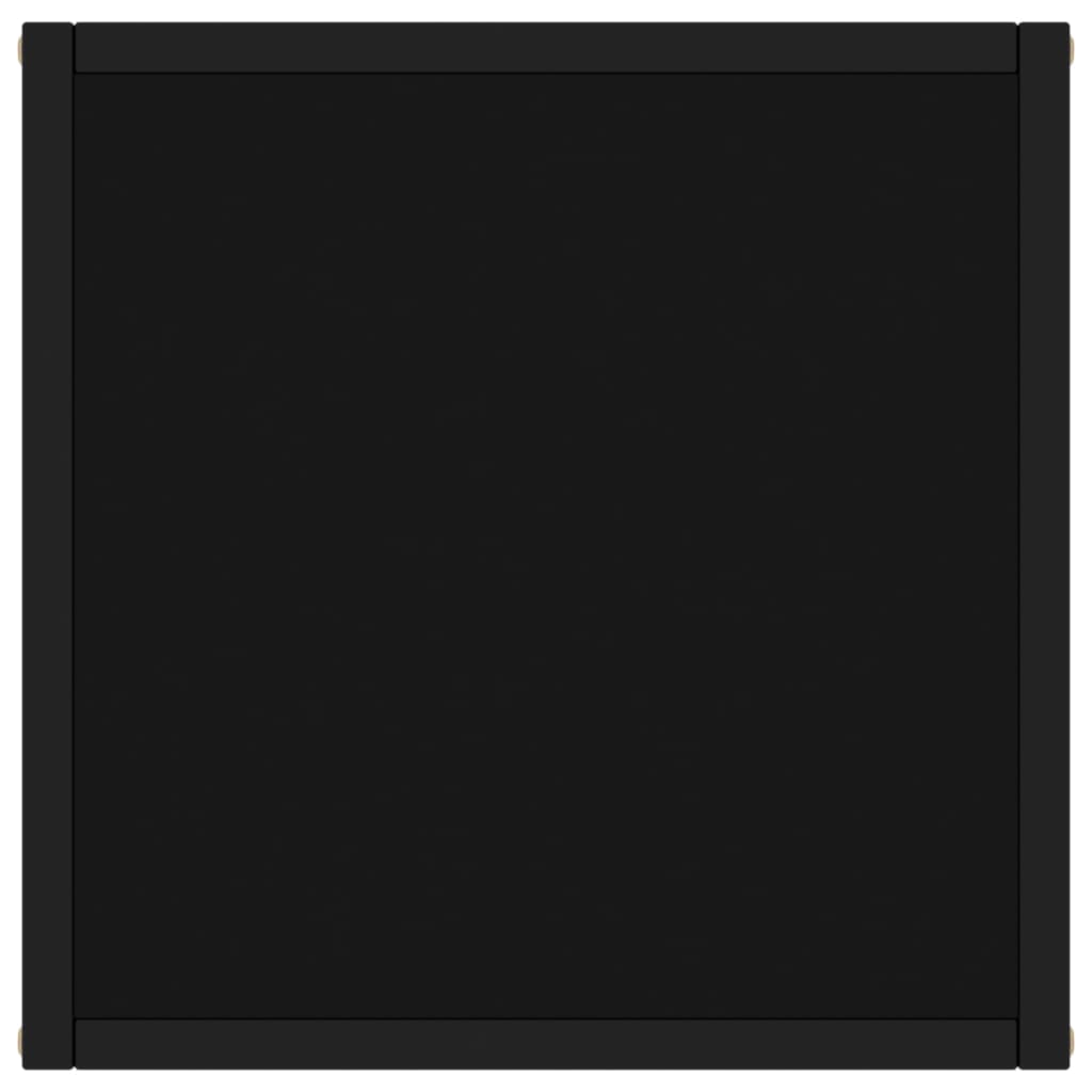 Salontafel Met Glas 40 x 40 x 50 cm Zwart