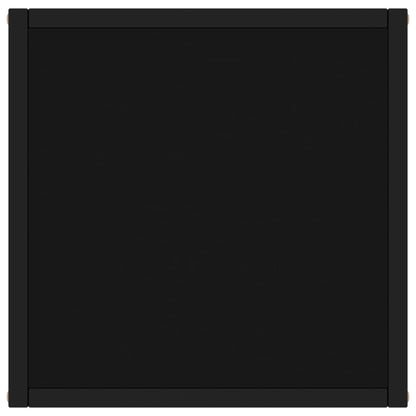 Salontafel Met Glas 40 x 40 x 50 cm Zwart