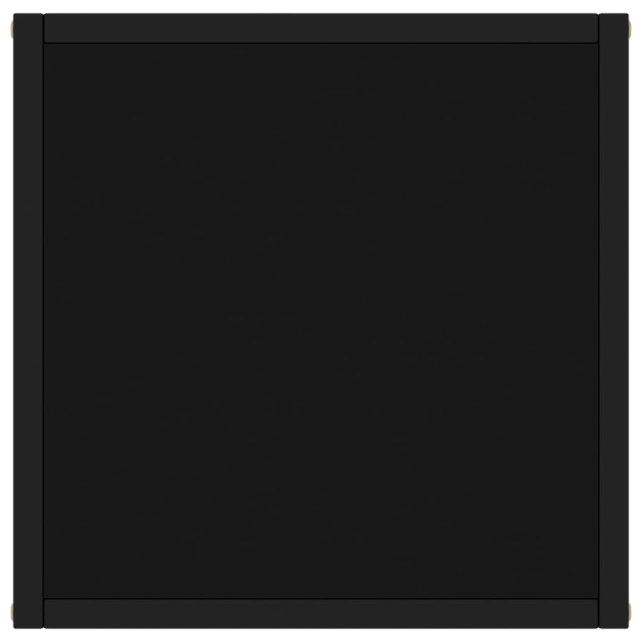 Salontafel Met Glas 40 x 40 x 50 cm Zwart