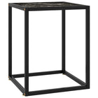 Salontafel 40x40x50 cm zwart marmerglas
