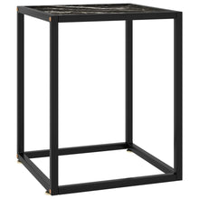 Salontafel Met Zwart Marmerglas Zwart 40 x 40 x 50 cm