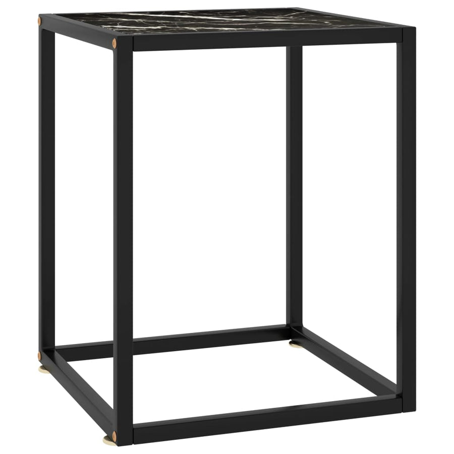 Salontafel Met Zwart Marmerglas Zwart 40 x 40 x 50 cm