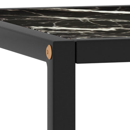 Salontafel Met Zwart Marmerglas Zwart 40 x 40 x 50 cm