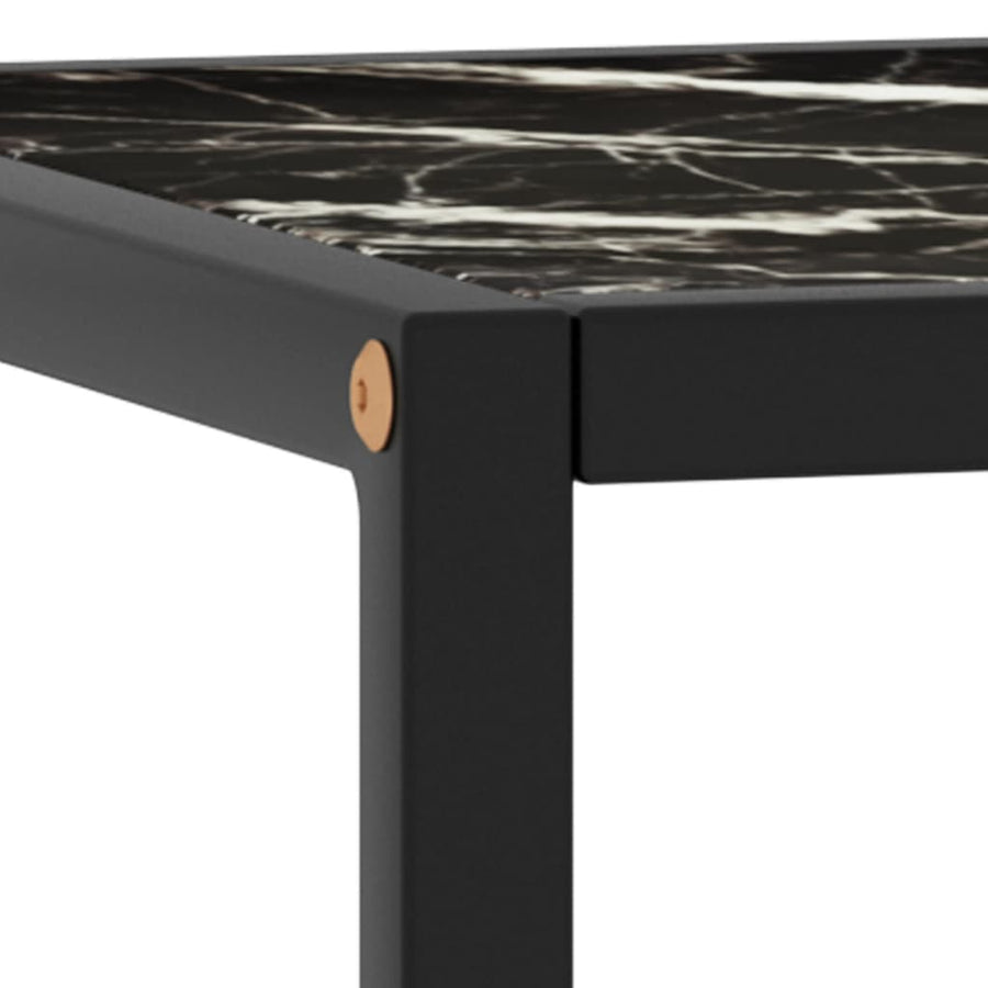 Salontafel Met Zwart Marmerglas Zwart 40 x 40 x 50 cm
