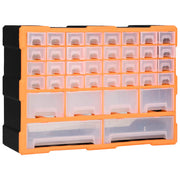 Opbergkast met 38 lades 52x16x37,5 cm oranje zwart
