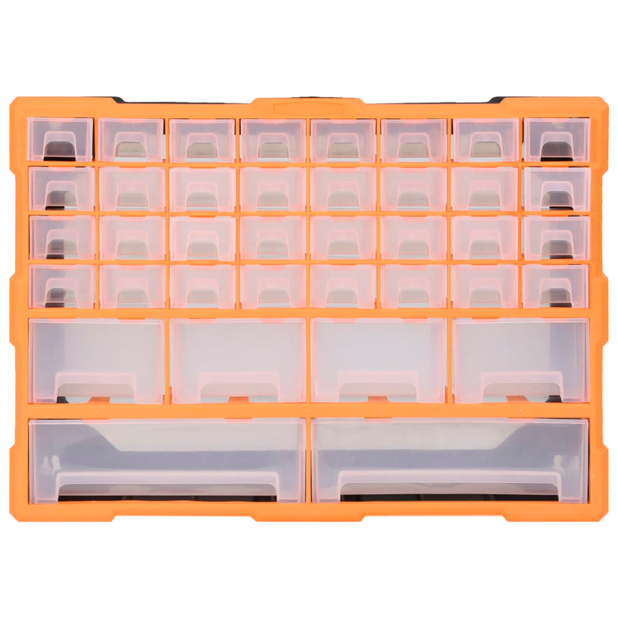 Organiser met 40 lades 52x16x37,5 cm 40 lades Oranje en zwart