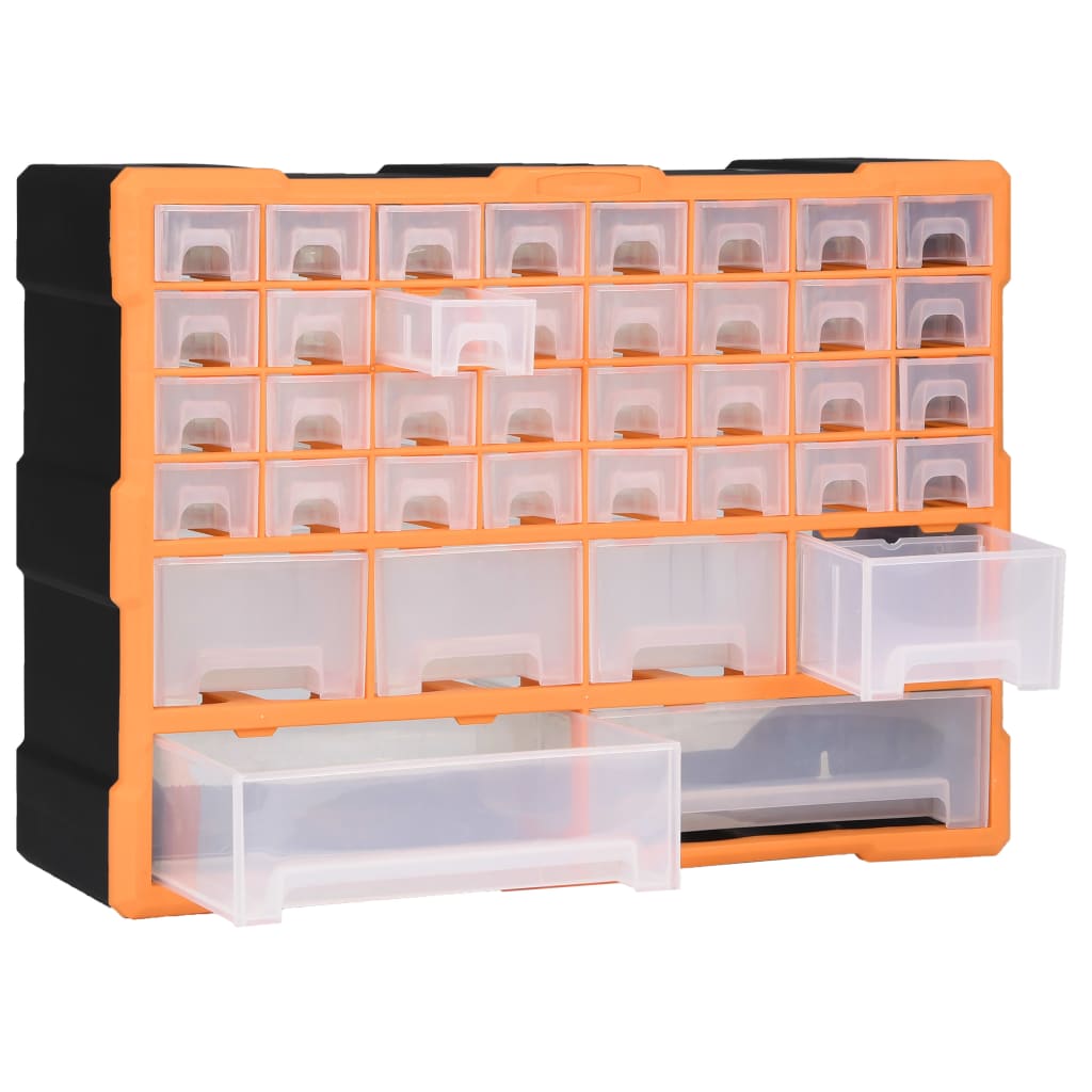 Organiser met 40 lades 52x16x37,5 cm 40 lades Oranje en zwart