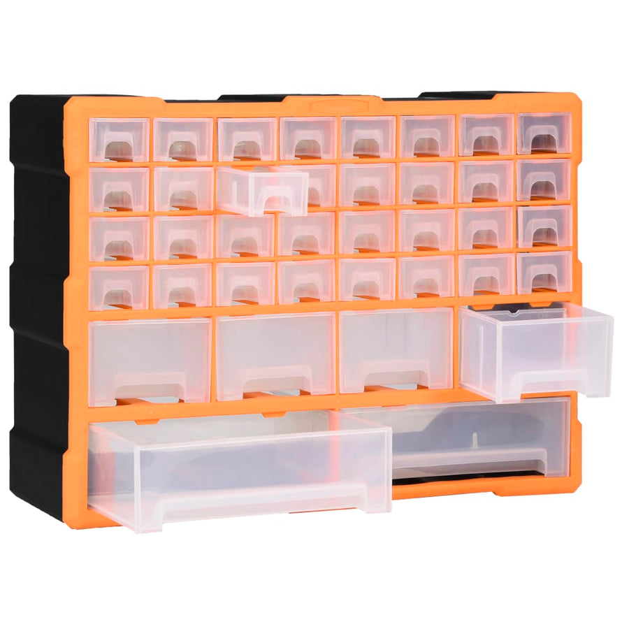 Organiser met 40 lades 52x16x37,5 cm 40 lades Oranje en zwart