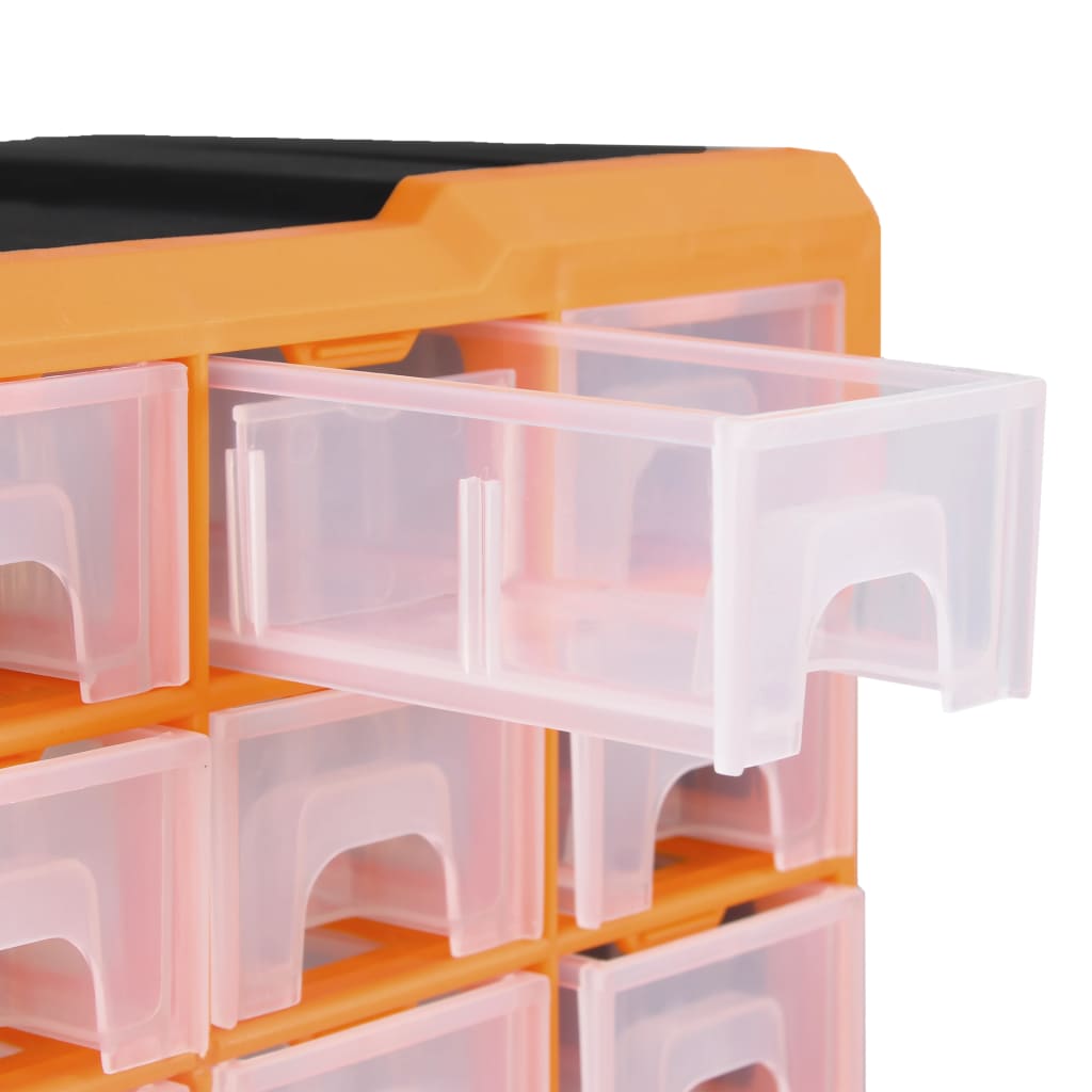 Organiser met 40 lades 52x16x37,5 cm 40 lades Oranje en zwart