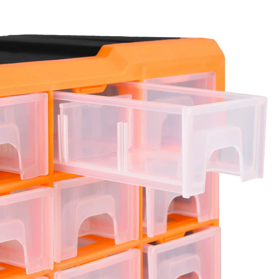 Organiser met 40 lades 52x16x37,5 cm 40 lades Oranje en zwart