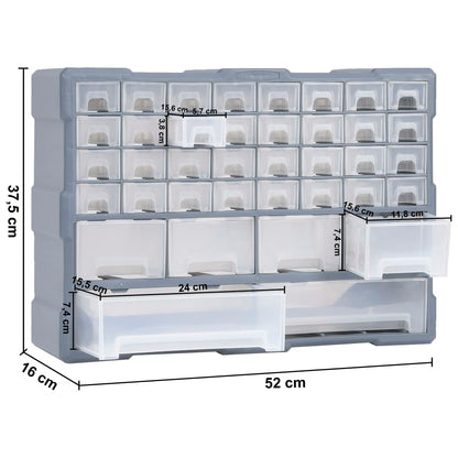 Organiser Met 52X6X37,5 Cm 40 lades Grijs