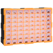 Gereedschapskist 64 lades 52x16x37,5 cm oranje zwart