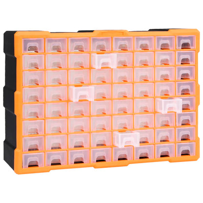 Organiser Met 52X6X37,5 Cm 64 lades Oranje en zwart