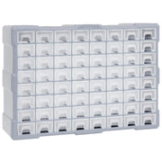 Opbergkast 64 lades 52x16x37,5 cm grijs