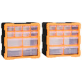 Organisers met 12 lades 2 st 26,5x16x26 cm