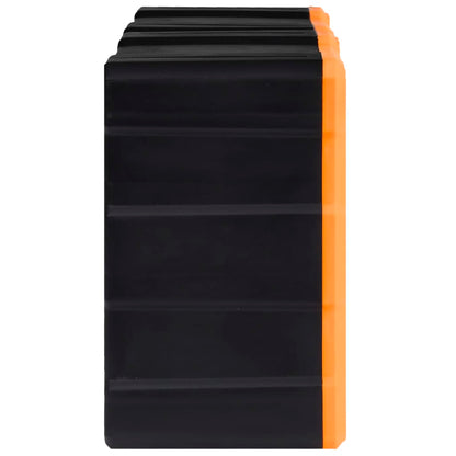 Organisers met 12 lades 2 st 26,5x16x26 cm 12 lades Oranje en zwart