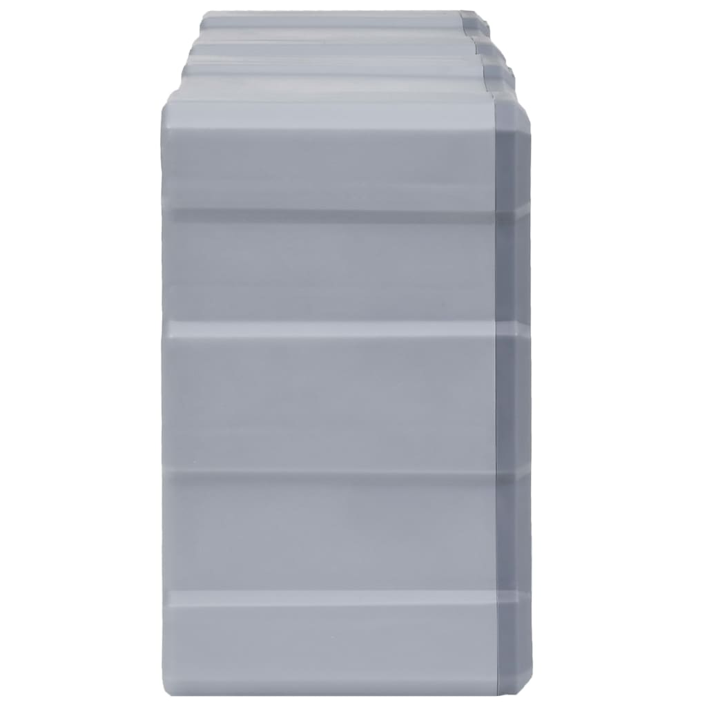 Organisers met 12 lades 2 st 26,5x16x26 cm 12 lades Grijs