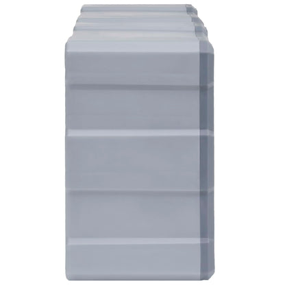 Organisers met 12 lades 2 st 26,5x16x26 cm 12 lades Grijs