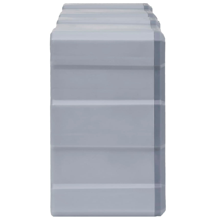 Organisers met 12 lades 2 st 26,5x16x26 cm 12 lades Grijs