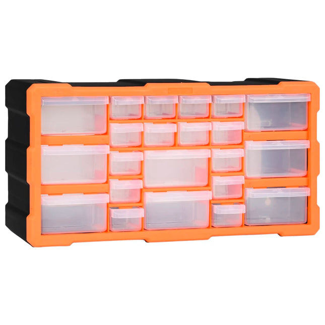 Organiser met 22 lades 49x16x25,5 cm 22 lades Oranje en zwart