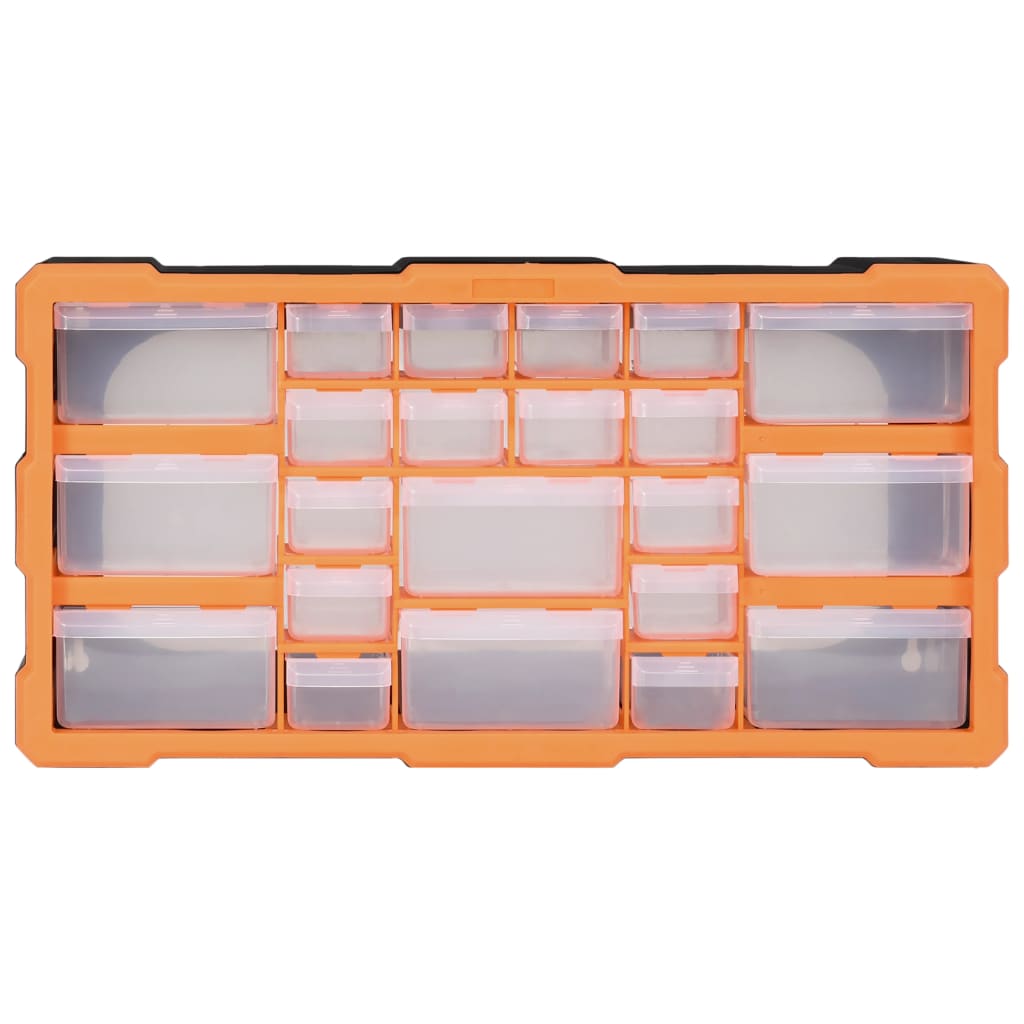 Organiser met 22 lades 49x16x25,5 cm 22 lades Oranje en zwart