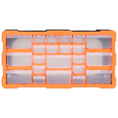 Organiser met 22 lades 49x16x25,5 cm 22 lades Oranje en zwart