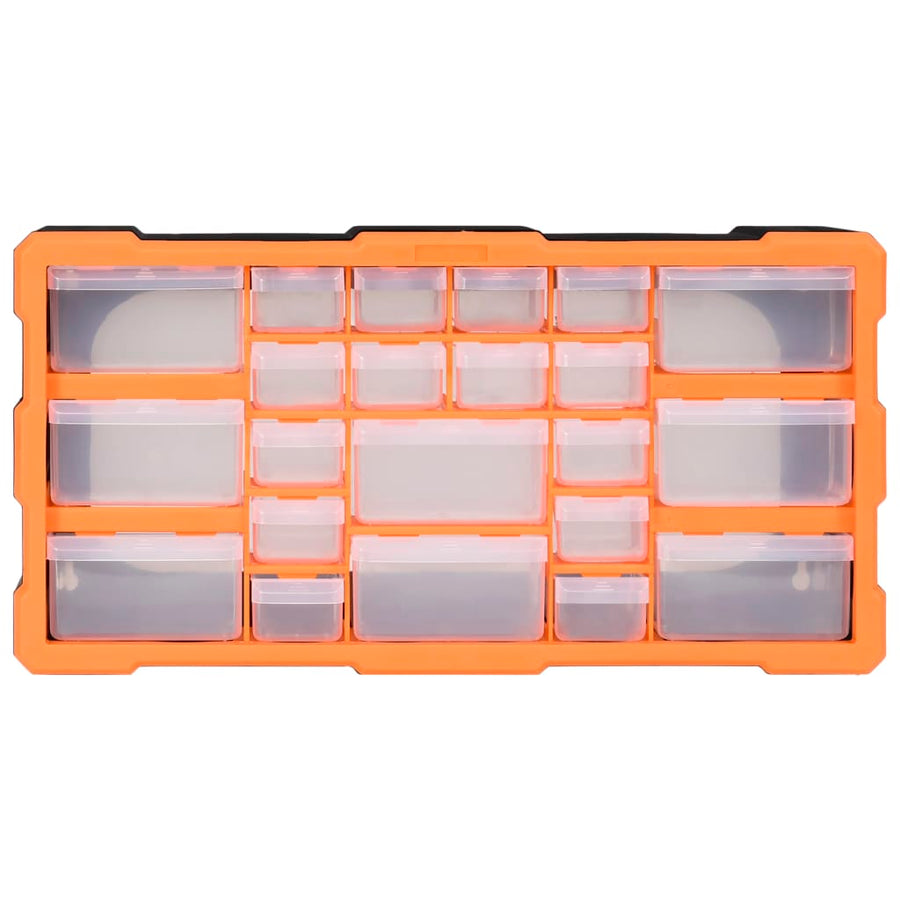 Organiser met 22 lades 49x16x25,5 cm 22 lades Oranje en zwart
