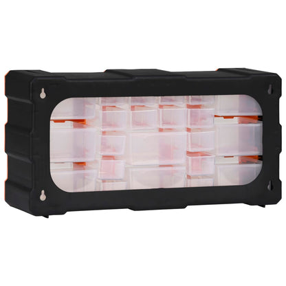 Organiser met 22 lades 49x16x25,5 cm 22 lades Oranje en zwart