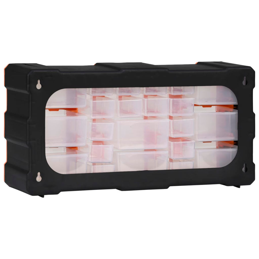 Organiser met 22 lades 49x16x25,5 cm 22 lades Oranje en zwart
