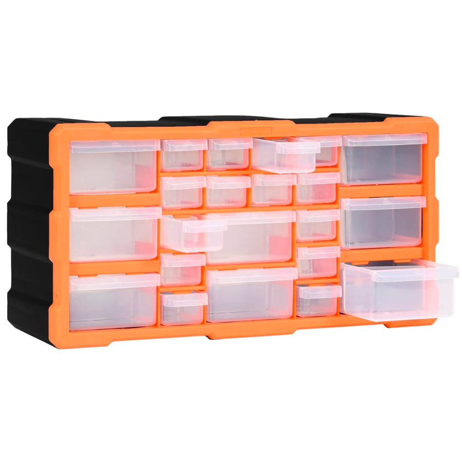 Organiser met 22 lades 49x16x25,5 cm 22 lades Oranje en zwart