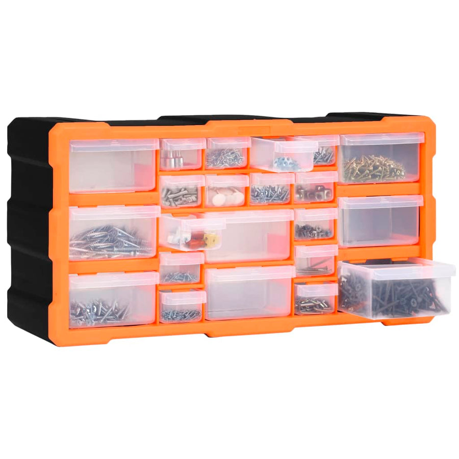 Organiser met 22 lades 49x16x25,5 cm 22 lades Oranje en zwart