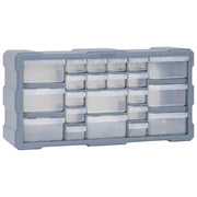 Gereedschapskist 49x16x25,5 cm 22 lades grijs