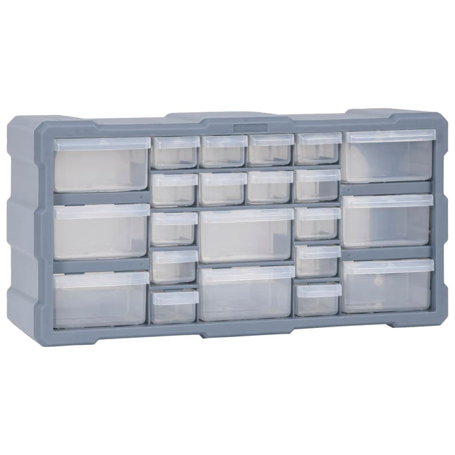 Organiser met 22 lades 49x16x25,5 cm 22 lades Grijs