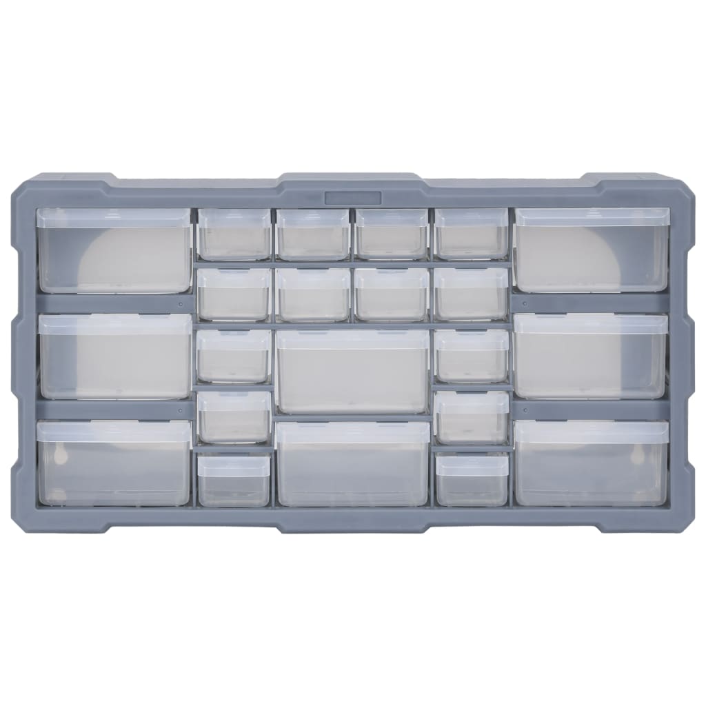 Organiser met 22 lades 49x16x25,5 cm 22 lades Grijs