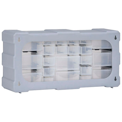 Organiser met 22 lades 49x16x25,5 cm 22 lades Grijs