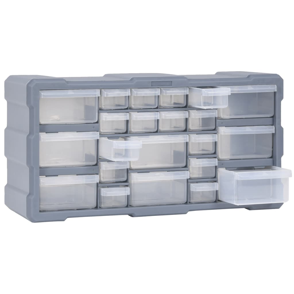 Organiser met 22 lades 49x16x25,5 cm 22 lades Grijs