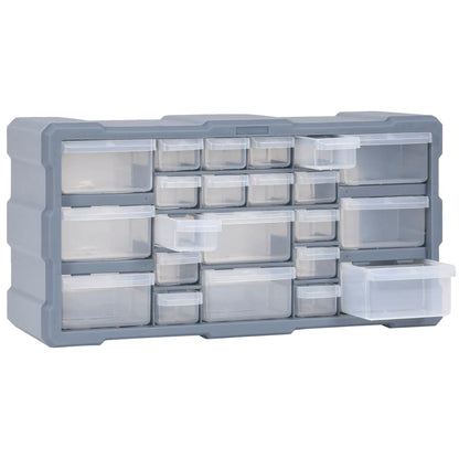 Organiser met 22 lades 49x16x25,5 cm 22 lades Grijs