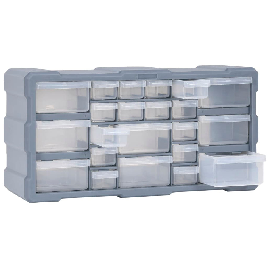 Organiser met 22 lades 49x16x25,5 cm 22 lades Grijs