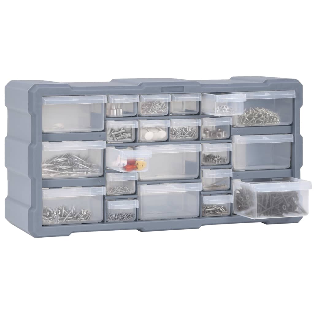 Organiser met 22 lades 49x16x25,5 cm 22 lades Grijs
