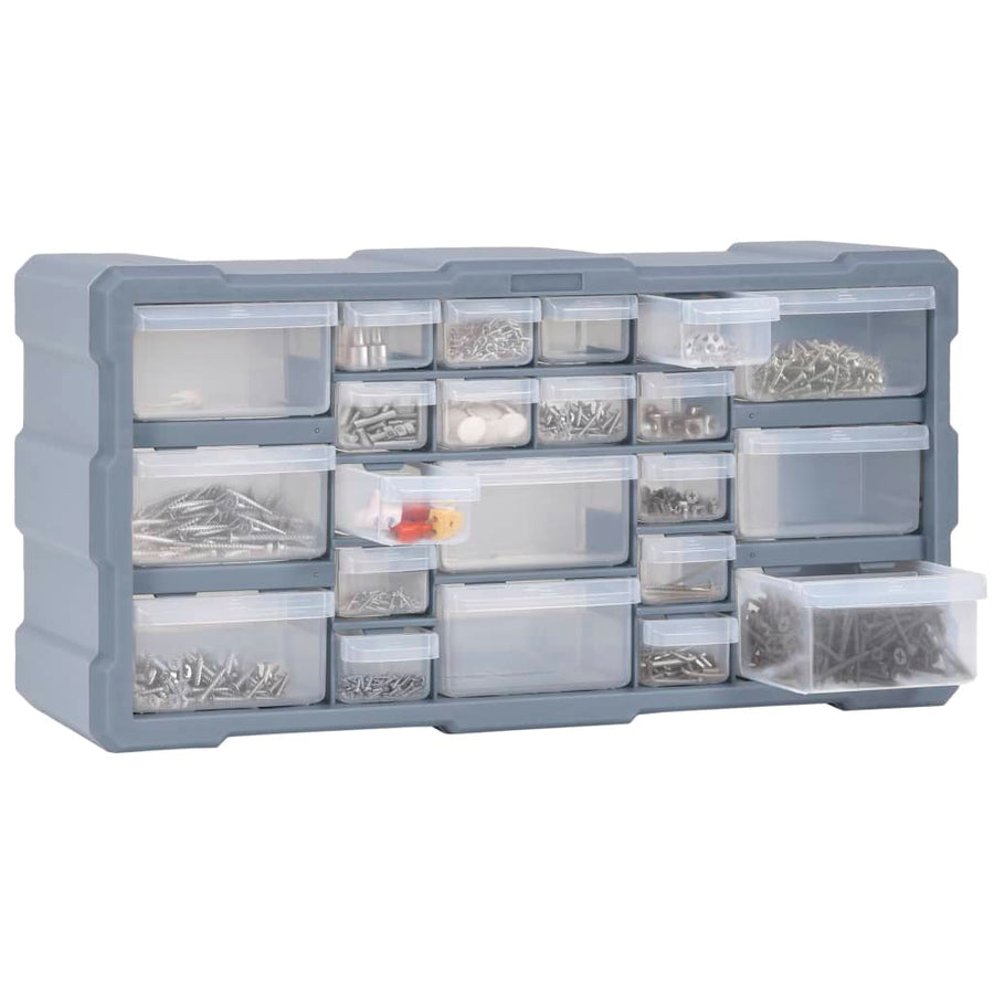 Organiser met 22 lades 49x16x25,5 cm 22 lades Grijs